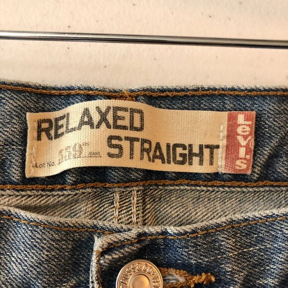 Levis Mens Jeans 559 Relaxed Straight Fit Distressed Grunge 32x32 Actual 32x30.5 - Picture 8 of 9